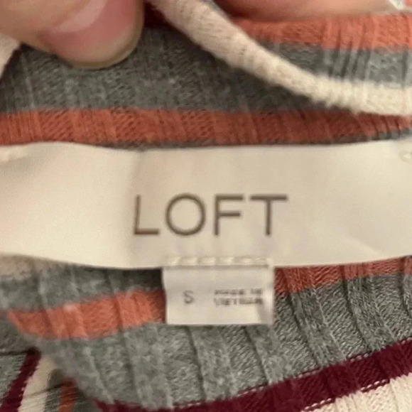 Loft striped button down shirt dress size small - Picture 8 of 11